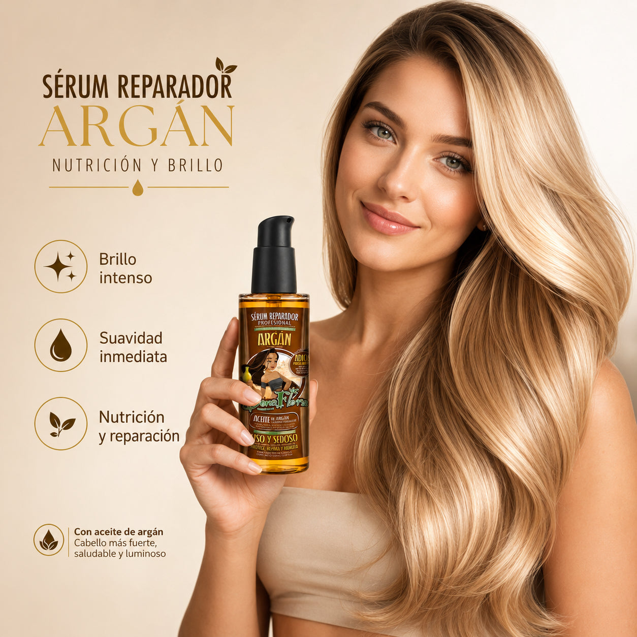 Sérum Capilar Argán (Brillo y Suavidad extremos)