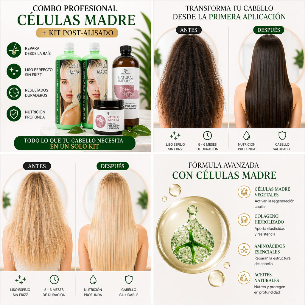 Kit de Alisado de Células Madre KeraFruit (Colágeno)