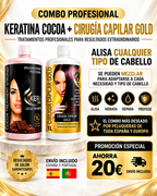 Combo Keratina Cocoa + Cirugía Capilar GOLD (El duo imprescindible)
