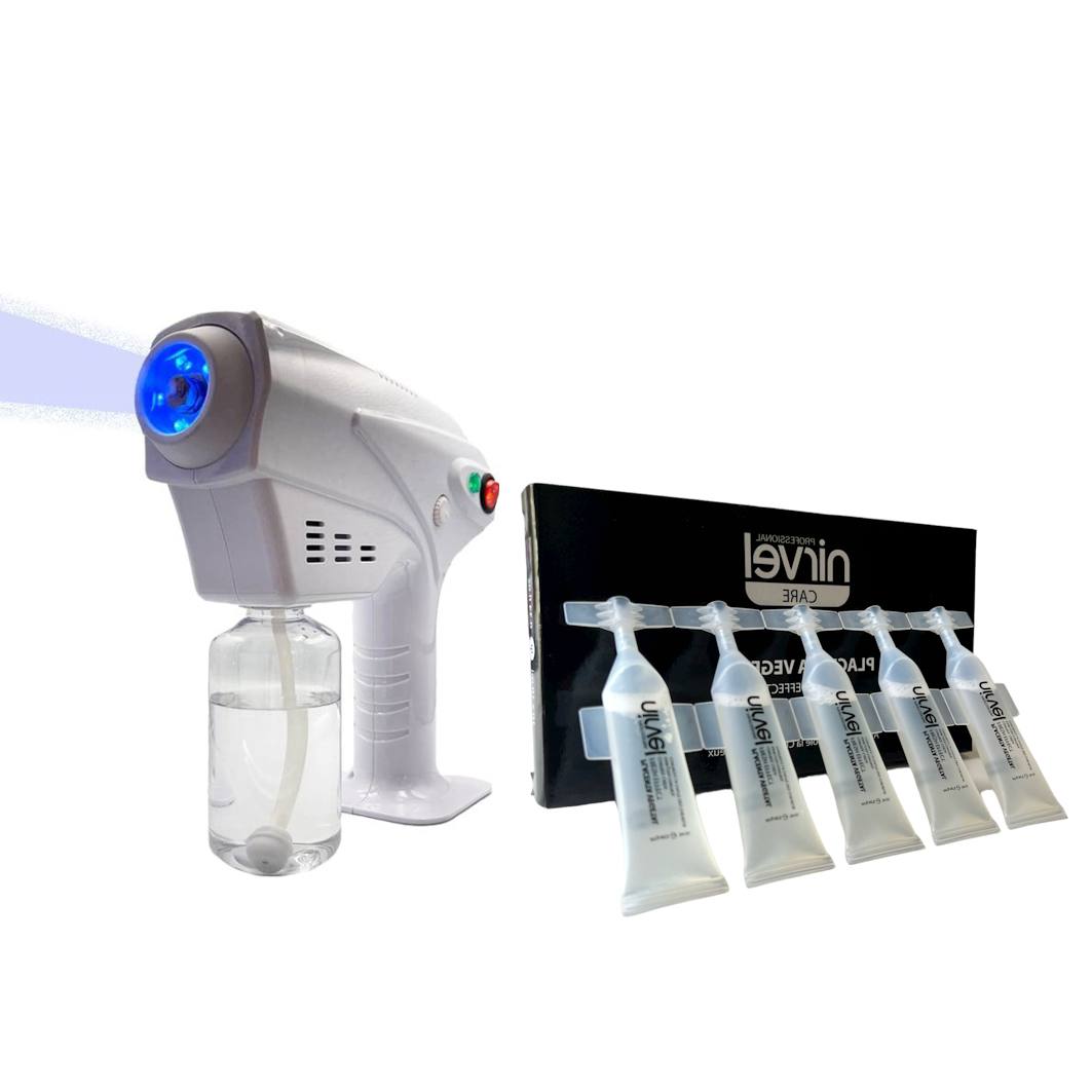 Pistolet de pulvérisation à laser bleu à LED + placenta anti-chute de  cheveux — Tu Keratina